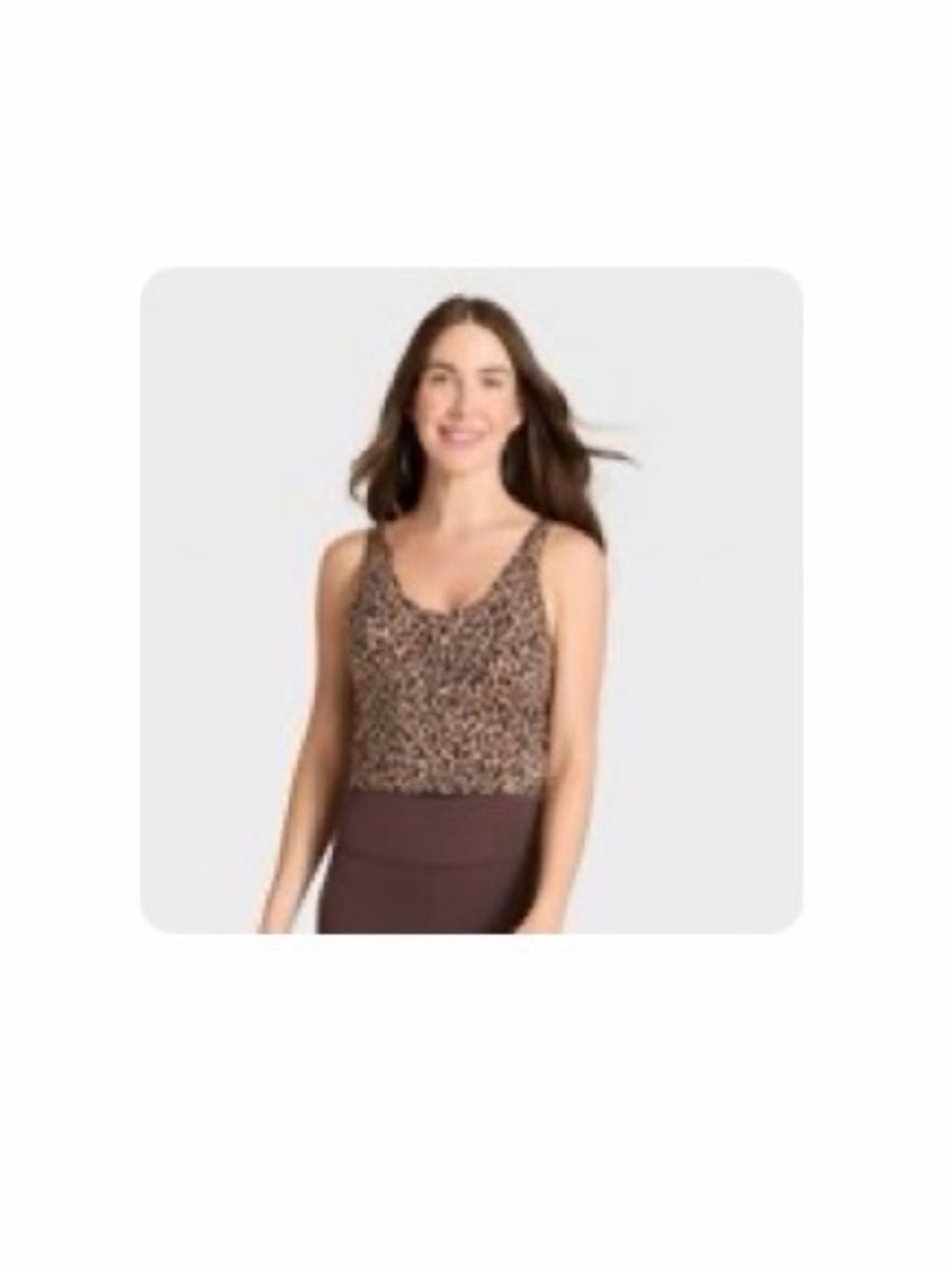 all in motion Leopard Print Tank Top in Brown